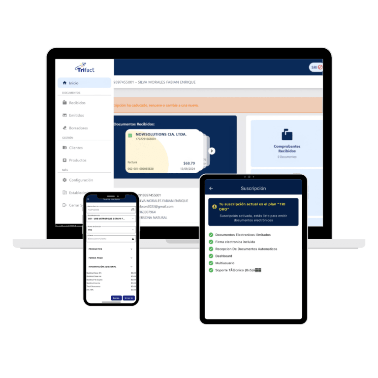 TriFact - Sistema de Facturación electrónica 2 App TriFact Dashboard
